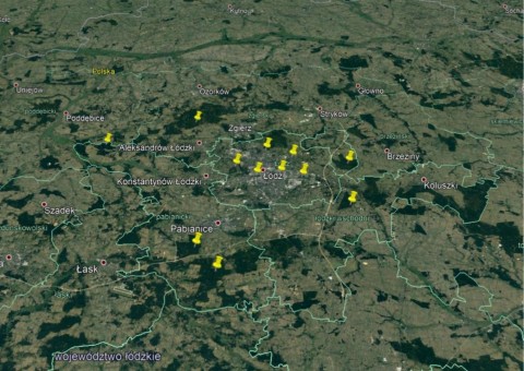 Sampling ponds in Lodz area