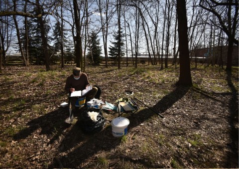 Amphibians sampling – Botewa, Kraków