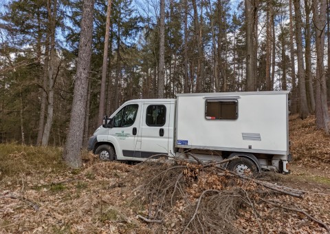Pobieranie prób wody – Kaliska area (commune Kartuzy)