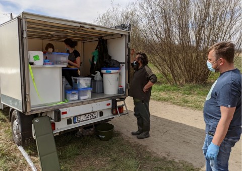 Water sampling – Nowa Huta Meadows, Kraków