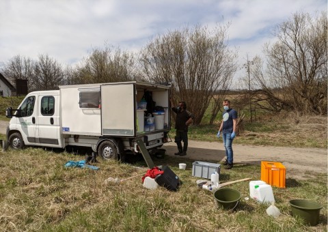 Water sampling – Nowa Huta Meadows, Kraków