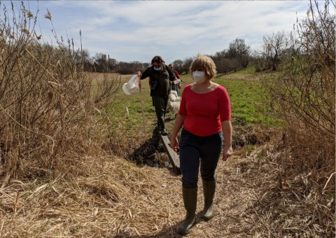 Water sampling – Nowa Huta Meadows, Kraków