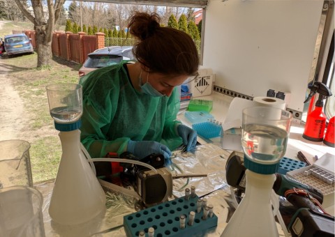 Water sampling – Nowa Huta Meadows, Kraków