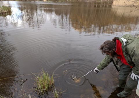 Pobieranie prób wody – Park Reagana, Gdańsk