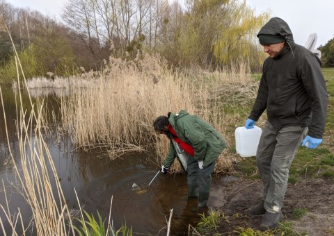 Pobieranie prób wody – Park Reagana, Gdańsk