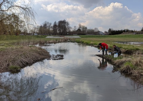 Pobieranie prób wody – Staw Wasiaka, Łódź