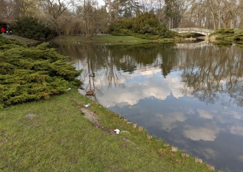 Pobieranie prób wody – Park im. ks. J. Poniatowskiego, Łódź