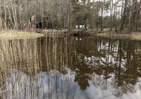 Pobieranie prób wody – okolice Dąbrowy (gm. Dłutów)