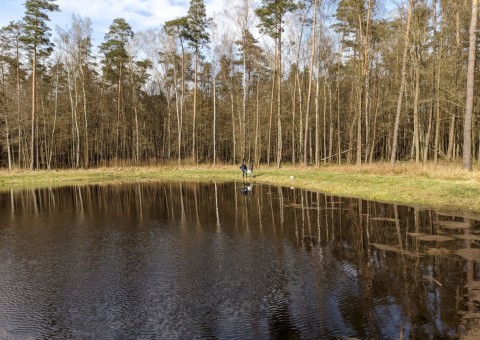 Pobieranie prób wody – okolice Wiączynia (gm. Nowosolna)