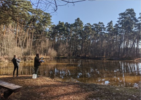 Pobieranie prób wody – Dziewin (gm. Drwinia)