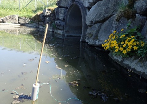 Pobieranie prób wody – Leangen, Landbruksvegen, Trondheim