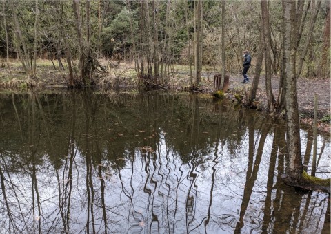 Pobieranie prób wody – okolice Tenczynka (gm. Krzeszowice)